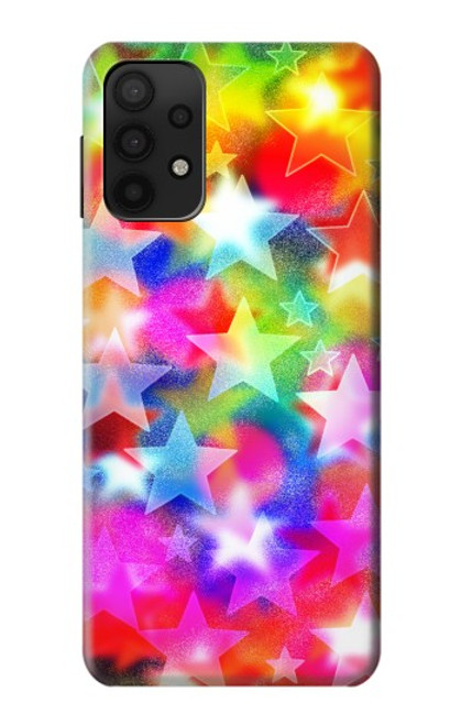 W3292 Coloré Disco étoile Etui Coque Housse et Flip Housse Cuir pour Samsung Galaxy A32 5G