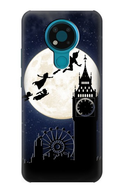 W3249 Peter Pan Pleine Lune Nuit Etui Coque Housse et Flip Housse Cuir pour Nokia 3.4