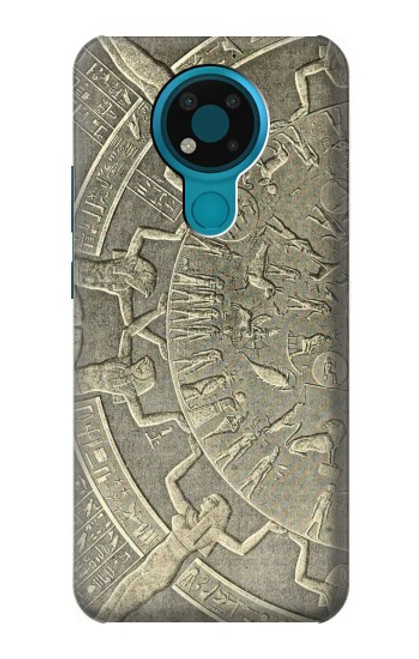 W3396 Dendérah Zodiaque Egypte ancienne Etui Coque Housse et Flip Housse Cuir pour Nokia 3.4