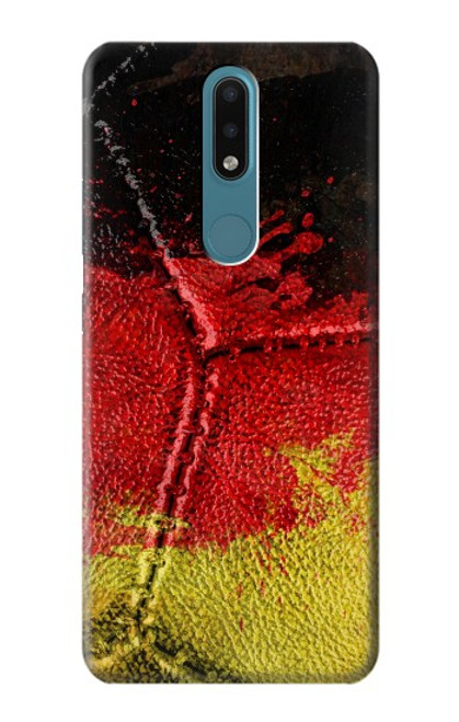 W3303 Allemagne Drapeau graphique Football Millésime Etui Coque Housse et Flip Housse Cuir pour Nokia 2.4