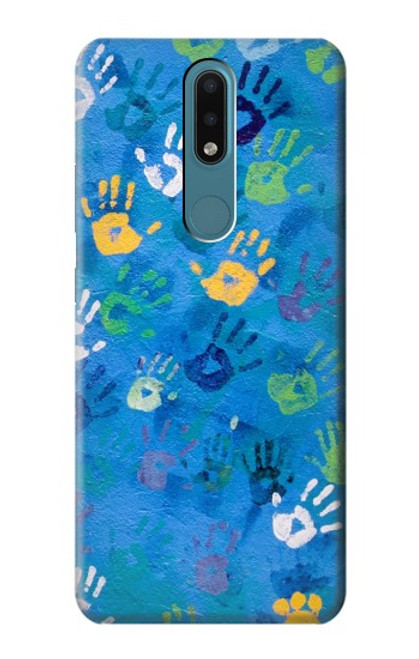 W3403 Imprimer la main Etui Coque Housse et Flip Housse Cuir pour Nokia 2.4