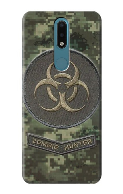 W3468 Biohazard Zombie Hunter Graphic Etui Coque Housse et Flip Housse Cuir pour Nokia 2.4