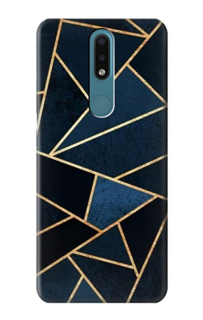 W3479 Marine Bleu Art Graphique Etui Coque Housse et Flip Housse Cuir pour Nokia 2.4