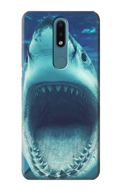 W3548 Requin-tigre Etui Coque Housse et Flip Housse Cuir pour Nokia 2.4