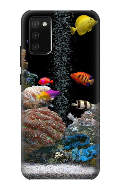 W0226 L'aquarium Etui Coque Housse et Flip Housse Cuir pour Samsung Galaxy A02s, Galaxy M02s