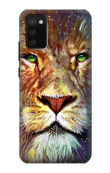 W1354 Lion Etui Coque Housse et Flip Housse Cuir pour Samsung Galaxy A02s, Galaxy M02s