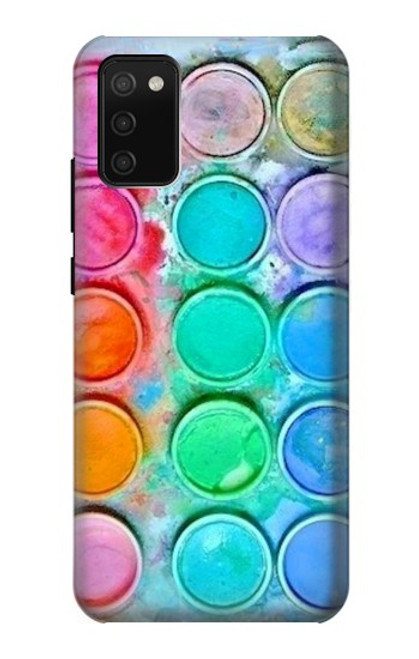 W3235 Mélange aquarelle Etui Coque Housse et Flip Housse Cuir pour Samsung Galaxy A02s, Galaxy M02s