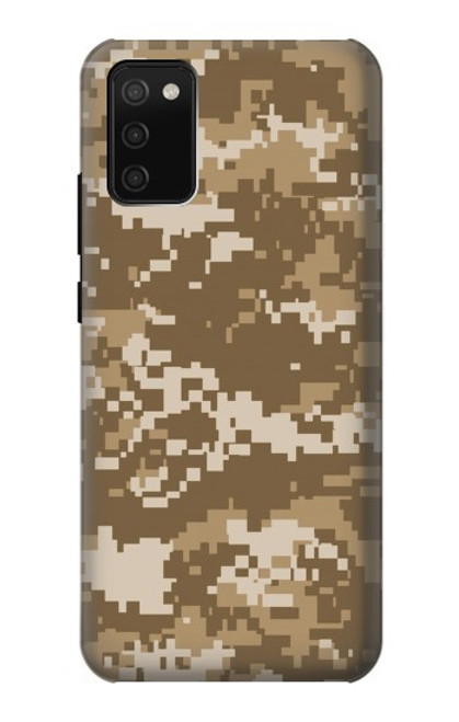 W3294 Armée Tan Coyote Camo Désert Camouflage Etui Coque Housse et Flip Housse Cuir pour Samsung Galaxy A02s, Galaxy M02s