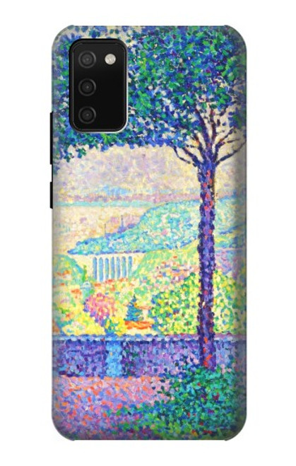 W3349 Paul Signac Terrasse de Meudon Etui Coque Housse et Flip Housse Cuir pour Samsung Galaxy A02s, Galaxy M02s