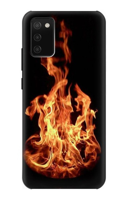 W3379 Cadre d'incendie Etui Coque Housse et Flip Housse Cuir pour Samsung Galaxy A02s, Galaxy M02s