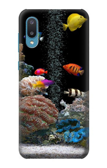 W0226 L'aquarium Etui Coque Housse et Flip Housse Cuir pour Samsung Galaxy A04, Galaxy A02, M02