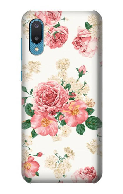 W1859 Motif Rose Etui Coque Housse et Flip Housse Cuir pour Samsung Galaxy A04, Galaxy A02, M02