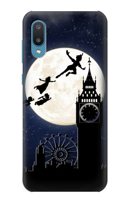 W3249 Peter Pan Pleine Lune Nuit Etui Coque Housse et Flip Housse Cuir pour Samsung Galaxy A04, Galaxy A02, M02