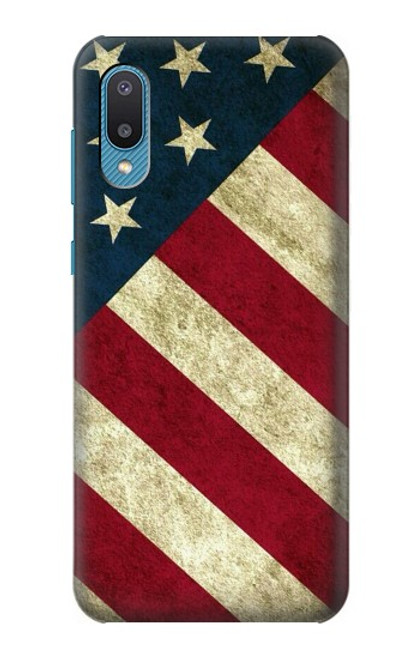 W3295 Drapeau national des États-Unis Etui Coque Housse et Flip Housse Cuir pour Samsung Galaxy A04, Galaxy A02, M02