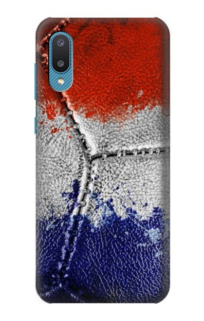 W3304 France Drapeau graphique Football Millésime Etui Coque Housse et Flip Housse Cuir pour Samsung Galaxy A04, Galaxy A02, M02