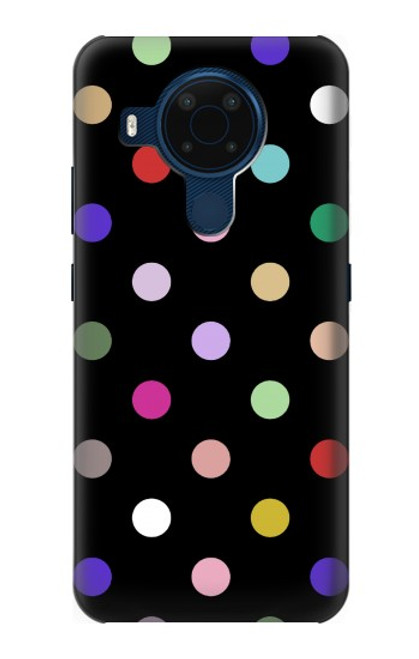 W3532 Coloré à pois Etui Coque Housse et Flip Housse Cuir pour Nokia 5.4