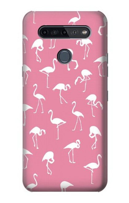 W2858 Motif Flamant rose Etui Coque Housse et Flip Housse Cuir pour LG K51S