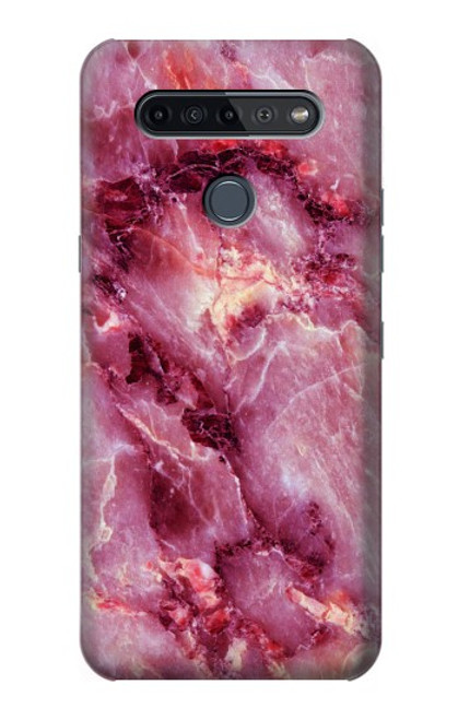 W3052 Rose Marbre Imprimé graphique Etui Coque Housse et Flip Housse Cuir pour LG K51S