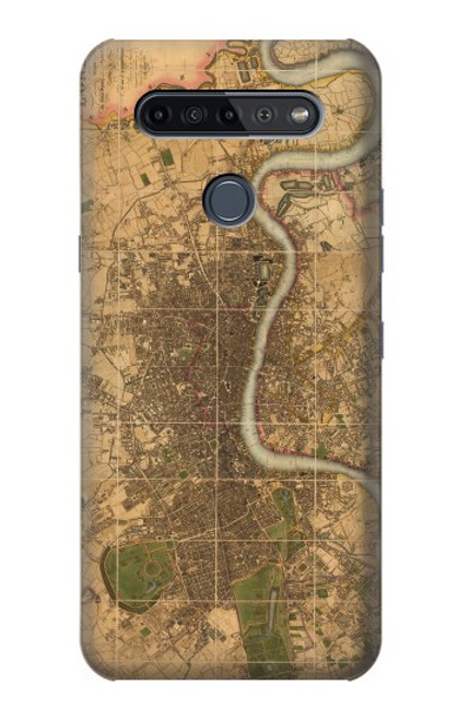 W3230 Carte de Londres millésimé Etui Coque Housse et Flip Housse Cuir pour LG K51S