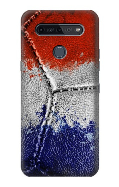 W3304 France Drapeau graphique Football Millésime Etui Coque Housse et Flip Housse Cuir pour LG K51S