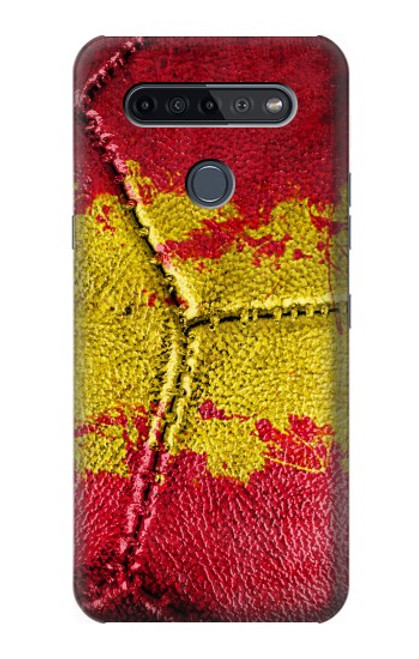 W3315 Espagne Drapeau graphique Football Millésime Etui Coque Housse et Flip Housse Cuir pour LG K51S