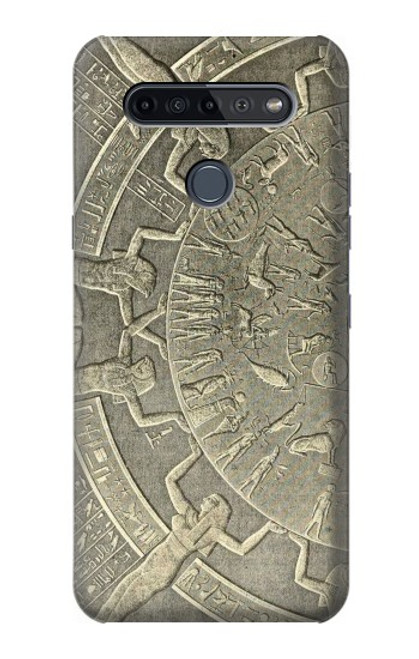 W3396 Dendérah Zodiaque Egypte ancienne Etui Coque Housse et Flip Housse Cuir pour LG K51S