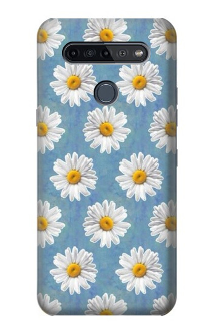 W3454 Marguerite Florale Etui Coque Housse et Flip Housse Cuir pour LG K51S