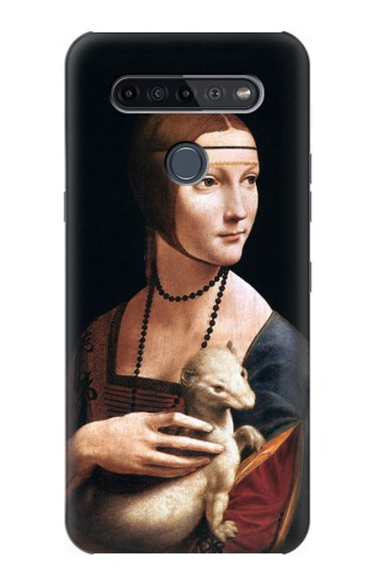 W3471 Lady hermine Leonardo da Vinci Etui Coque Housse et Flip Housse Cuir pour LG K51S