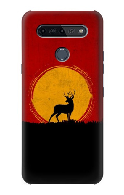 W3513 Coucher de soleil de Deer Etui Coque Housse et Flip Housse Cuir pour LG K51S