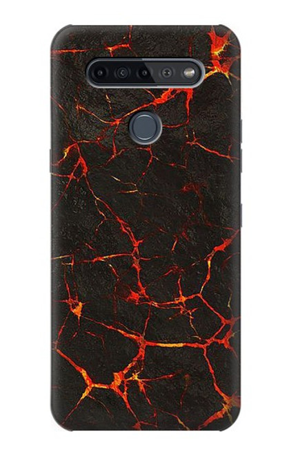 W3696 Magma de lave Etui Coque Housse et Flip Housse Cuir pour LG K51S