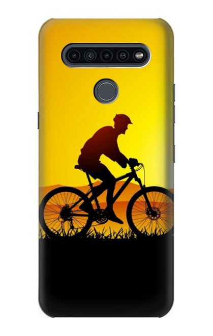 W2385 Vélo Vélo Coucher de soleil Etui Coque Housse et Flip Housse Cuir pour LG K41S