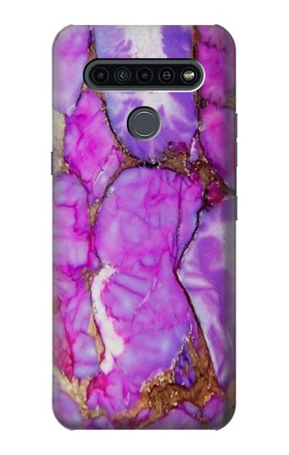 W2907 Violet Turquoise Pierre Etui Coque Housse et Flip Housse Cuir pour LG K41S