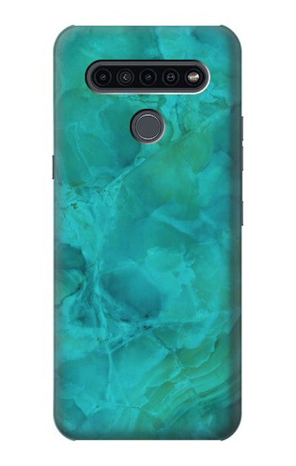 W3147 Aqua Marbre Pierre Etui Coque Housse et Flip Housse Cuir pour LG K41S