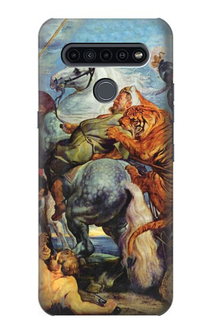 W3331 Peter Paul Rubens Tigre und Lowenjagd Etui Coque Housse et Flip Housse Cuir pour LG K41S