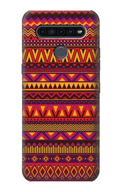 W3404 Aztèques Motif Etui Coque Housse et Flip Housse Cuir pour LG K41S