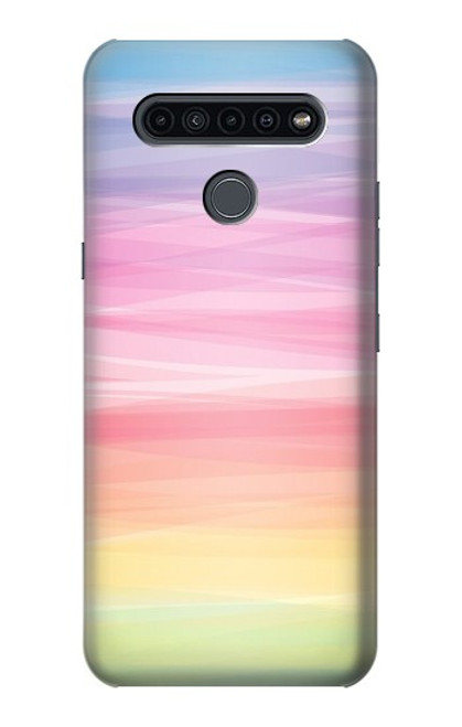 W3507 Coloré Arc-en-ciel pastel Etui Coque Housse et Flip Housse Cuir pour LG K41S