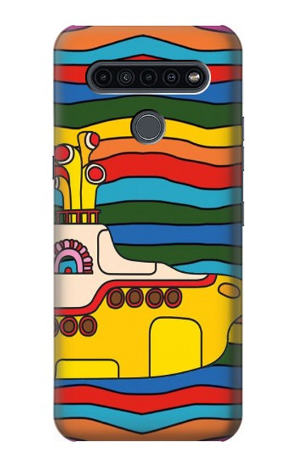 W3599 Hippie submarin Jaune Etui Coque Housse et Flip Housse Cuir pour LG K41S