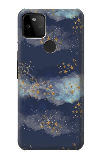 W3364 Ou Ciel Étoile Etui Coque Housse et Flip Housse Cuir pour Google Pixel 5A 5G