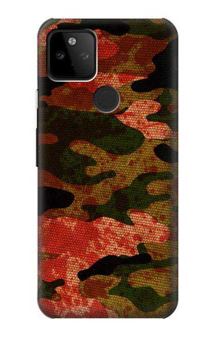 W3393 Camouflage sang Splatter Etui Coque Housse et Flip Housse Cuir pour Google Pixel 5A 5G