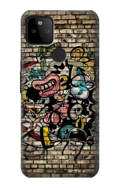 W3394 Graffiti mur Etui Coque Housse et Flip Housse Cuir pour Google Pixel 5A 5G