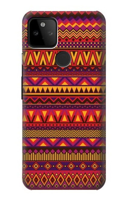 W3404 Aztèques Motif Etui Coque Housse et Flip Housse Cuir pour Google Pixel 5A 5G