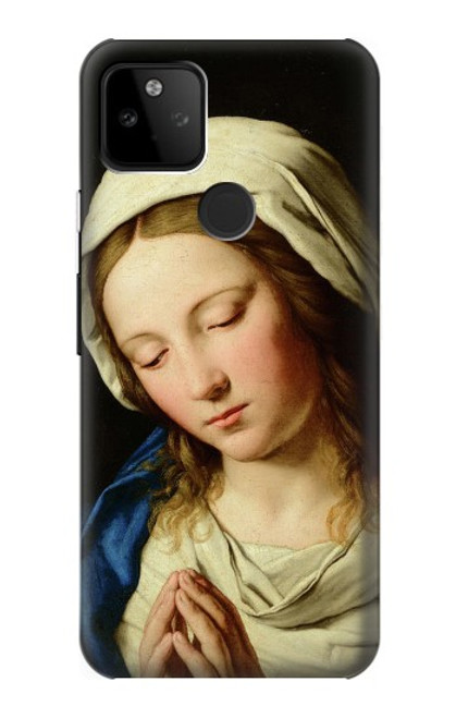 W3476 Prière Vierge Marie Etui Coque Housse et Flip Housse Cuir pour Google Pixel 5A 5G