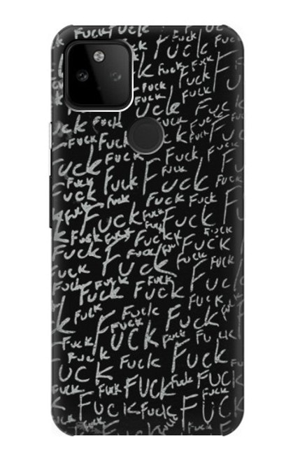 W3478 Mots drôles Noirboard Etui Coque Housse et Flip Housse Cuir pour Google Pixel 5A 5G