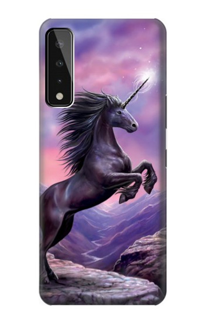 W1461 Licorne Fantaisie Cheval Etui Coque Housse et Flip Housse Cuir pour LG Stylo 7 4G