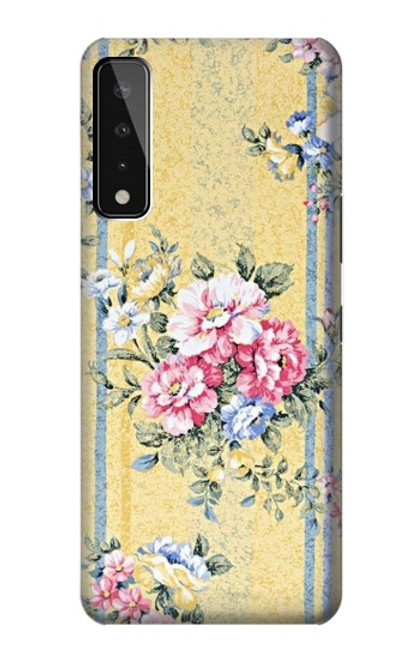 W2229 Fleurs millésimé Etui Coque Housse et Flip Housse Cuir pour LG Stylo 7 4G