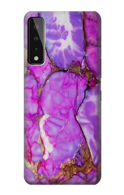 W2907 Violet Turquoise Pierre Etui Coque Housse et Flip Housse Cuir pour LG Stylo 7 4G