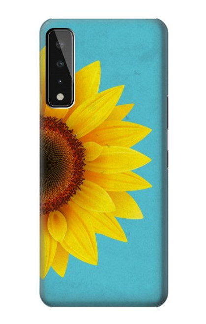 W3039 Tournesol Bleu millésimé Etui Coque Housse et Flip Housse Cuir pour LG Stylo 7 4G