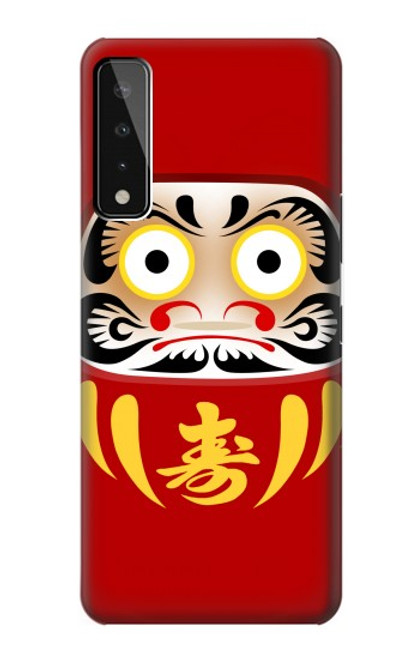 W3045 Japon Bonne chance Daruma Poupée Etui Coque Housse et Flip Housse Cuir pour LG Stylo 7 4G