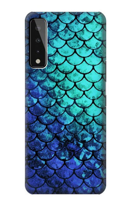 W3047 Vert Sirène écailles de poisson Etui Coque Housse et Flip Housse Cuir pour LG Stylo 7 4G