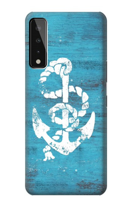 W3053 Marin Blue Anchor Etui Coque Housse et Flip Housse Cuir pour LG Stylo 7 4G